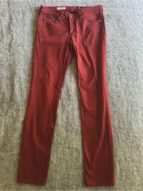 AG Adriano Goldschmied Skinny Jeans in Brick Red